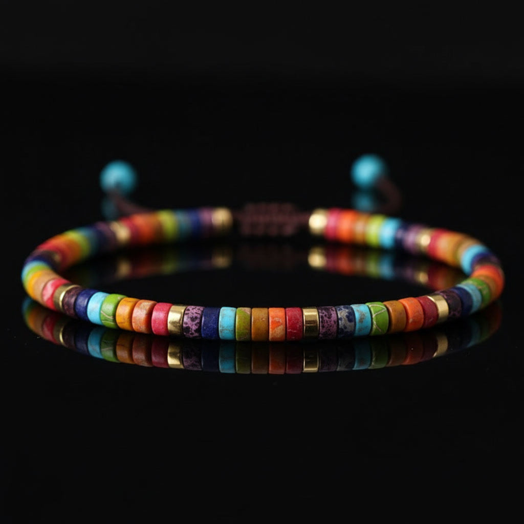 7 Chakra Energiearmband aus Jaspis