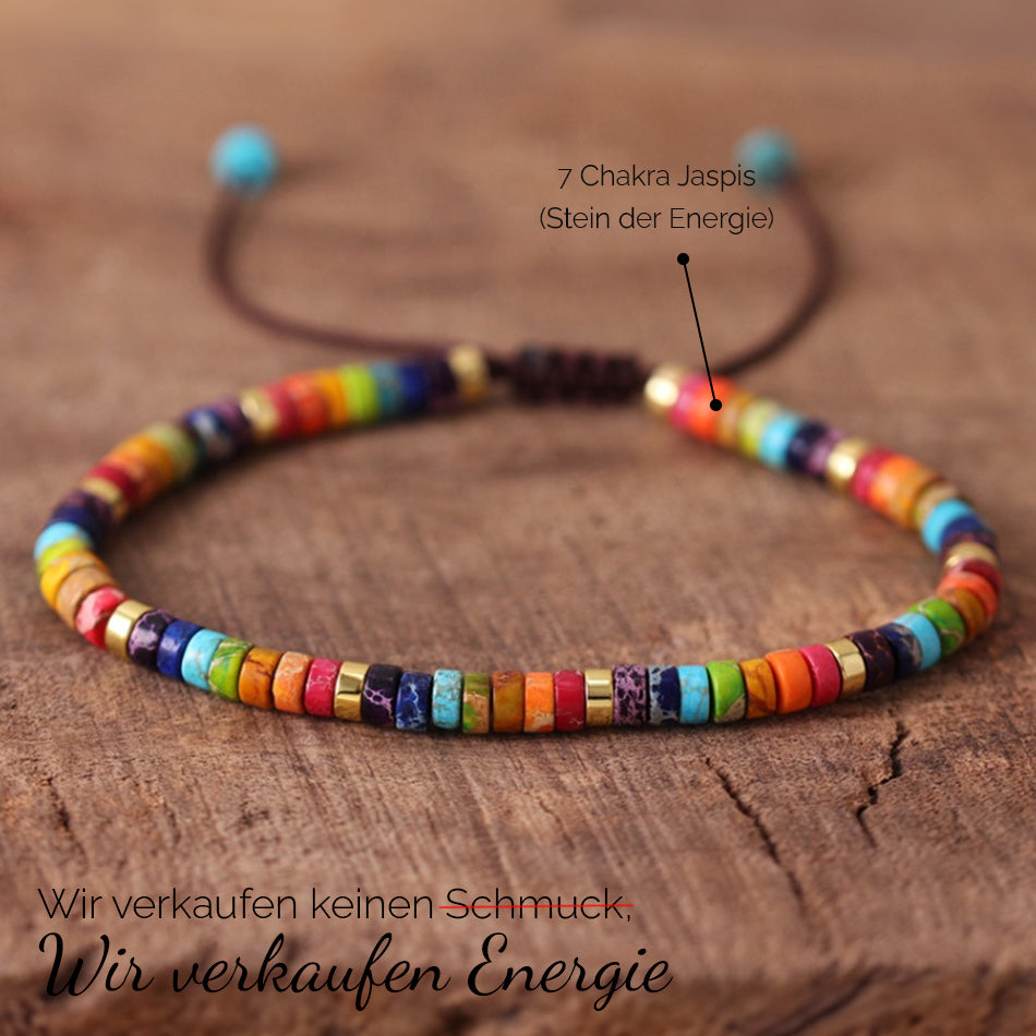 7 Chakra Energiearmband aus Jaspis