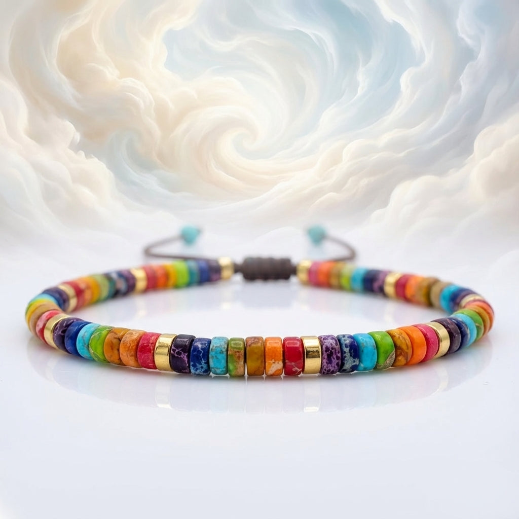 7 Chakra Energiearmband aus Jaspis