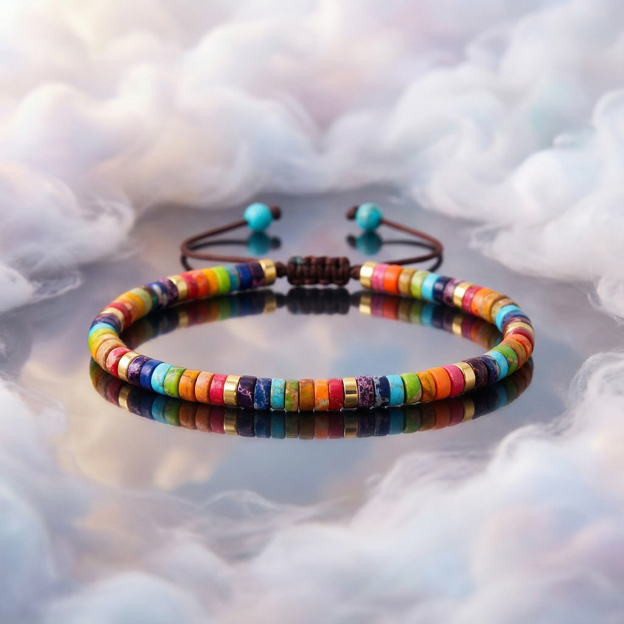 7 Chakra Energiearmband aus Jaspis