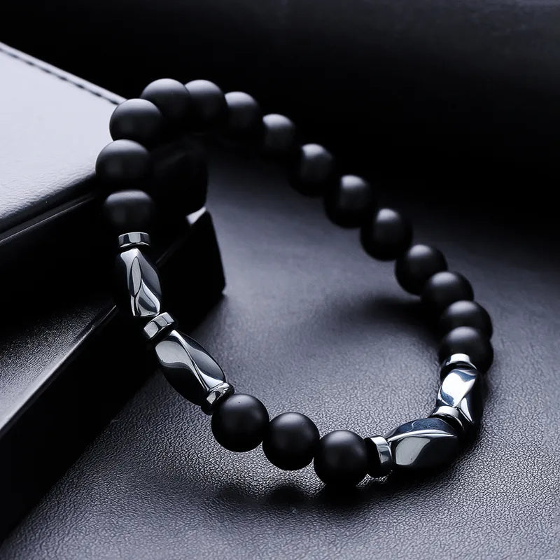 Energy Guardian Armband mit Hämatit & Onyx