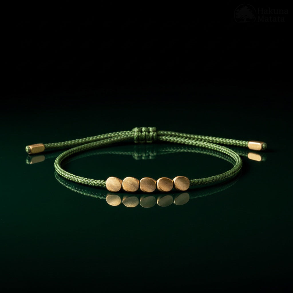 Handgemachtes Tibetisches Glücks-Armband aus Kupfer