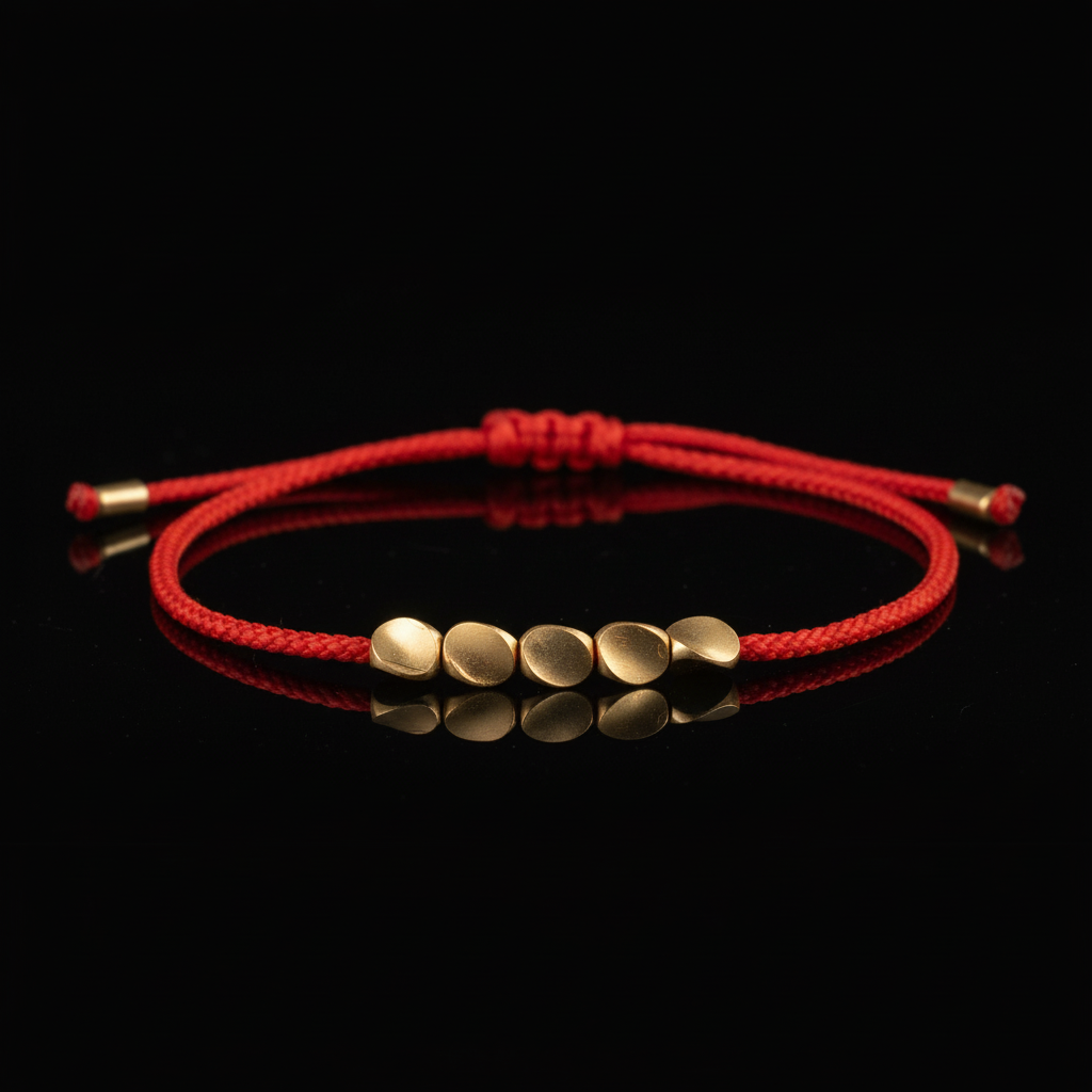 Handgemachtes Tibetisches Glücks-Armband aus Kupfer