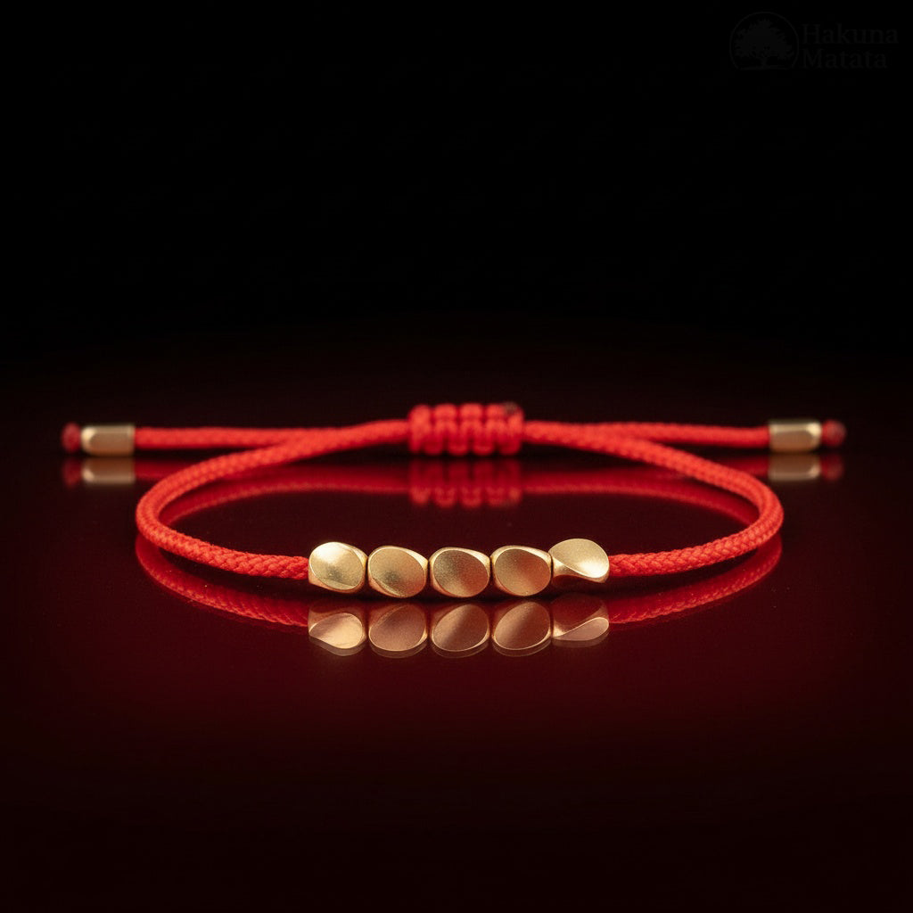 Handgemachtes Tibetisches Glücks-Armband aus Kupfer