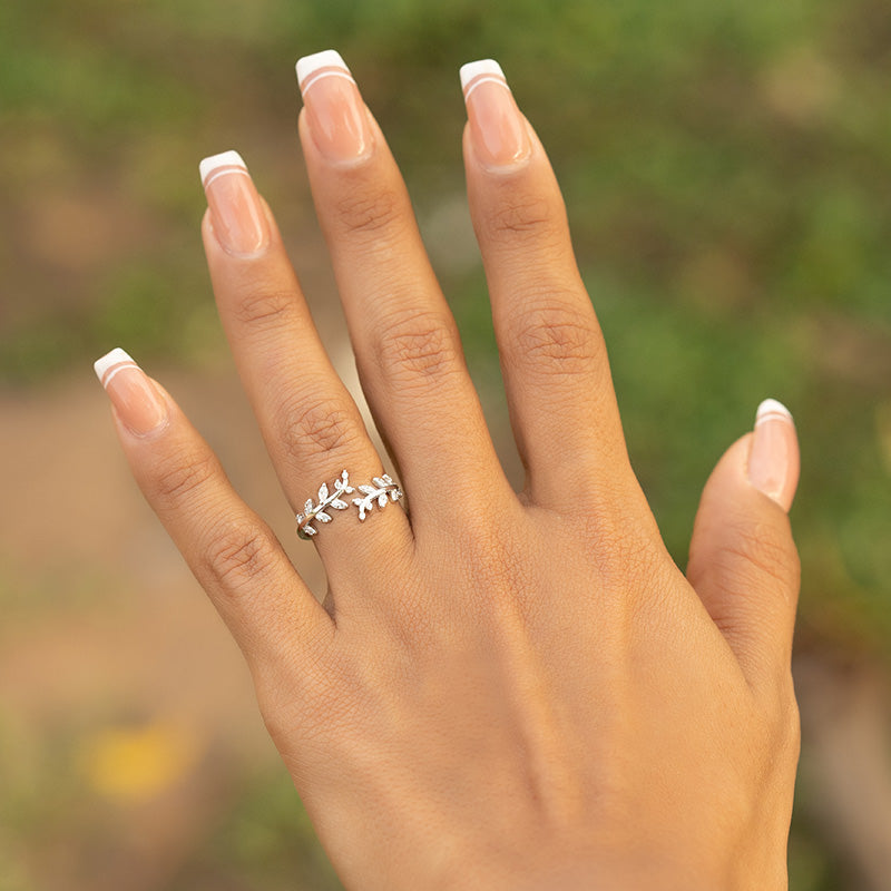 Olivenzweig Ringe (Gold+Silber)