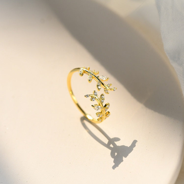 Olivenzweig Ringe (Gold+Silber)