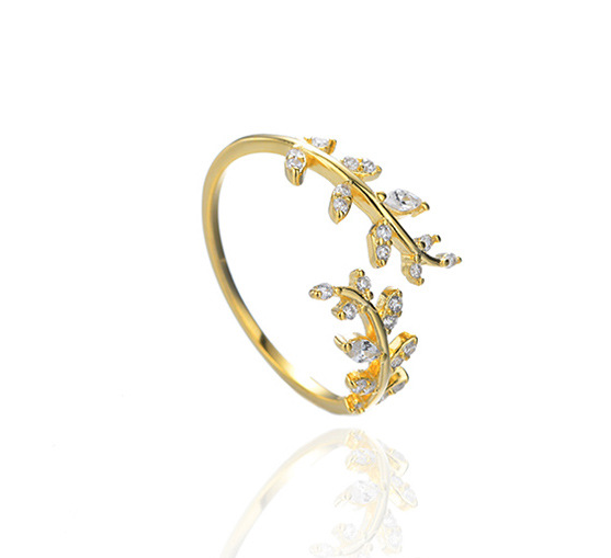 Olivenzweig Ringe (Gold+Silber)