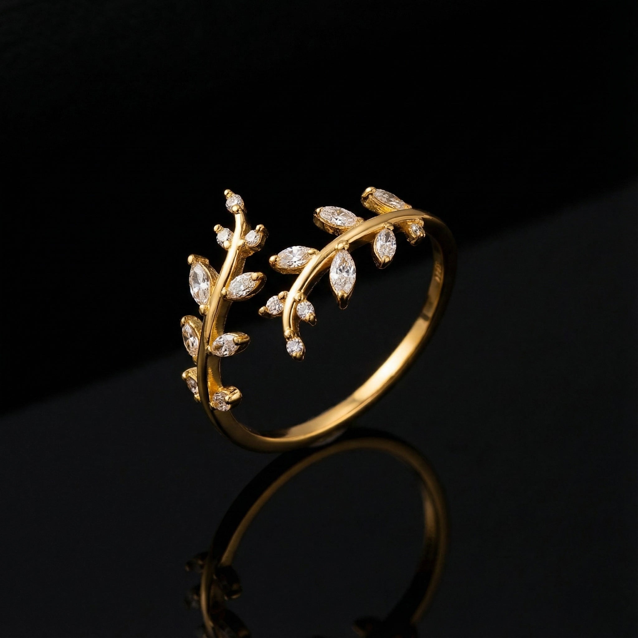 Olivenzweig Ring S925 Silber