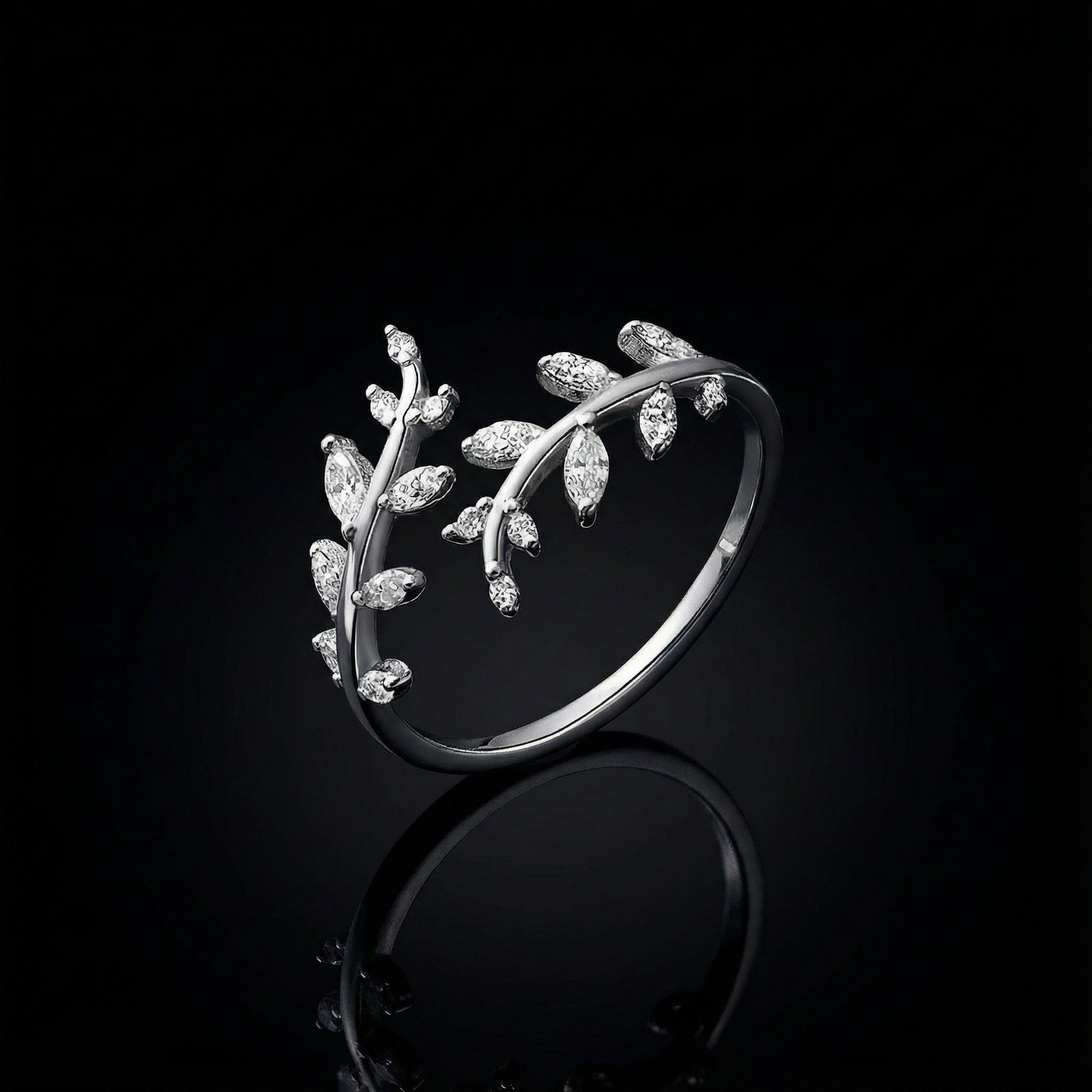 Olivenzweig Ring S925 Silber