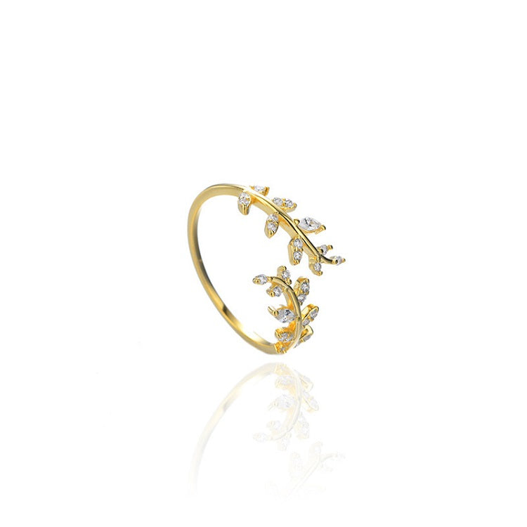 Olivenzweig Ring S925 Silber