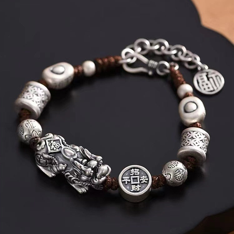 Silber Pixiu Glücksarmband (Feng Shui) – Symbol für Reichtum, Schutz & Erfolg