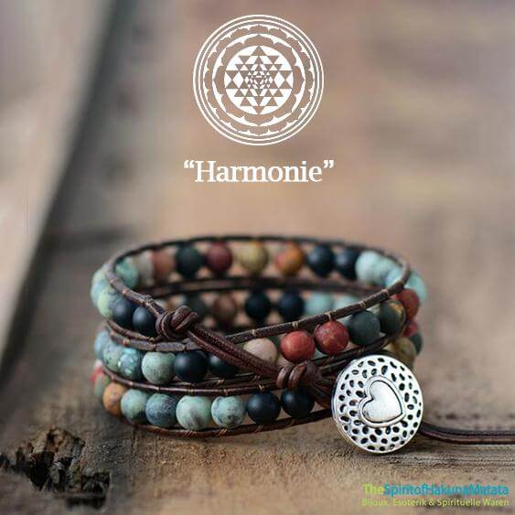 "Harmonie" - Wickelarmband aus Natursteinen - SpiritOfHakunaMatata
