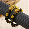 Feng Shui Pixiu Schwarzes Obsidian Glücks Armband