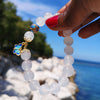 Inneres Wachstums Armband aus weißem Achat