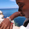 Inneres Wachstums Armband aus weißem Achat