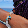 Inneres Wachstums Armband aus weißem Achat
