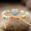 Herz Armband aus Amazonit & Onyx