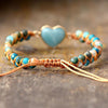 Herz Armband aus Amazonit & Onyx