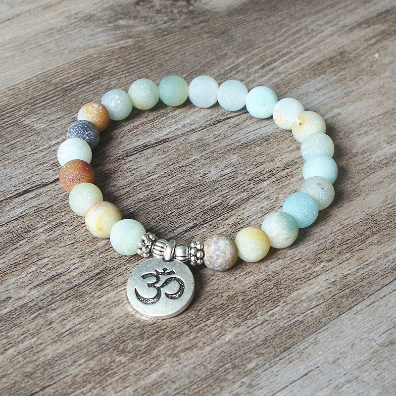 Mala "OM" Amazonit Armband - Beruhigt&Besänftigt bei Stress - SpiritOfHakunaMatata