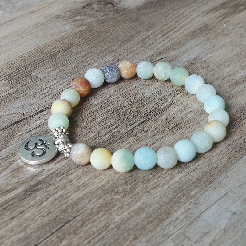 Mala "OM" Amazonit Armband - Beruhigt&Besänftigt bei Stress - SpiritOfHakunaMatata