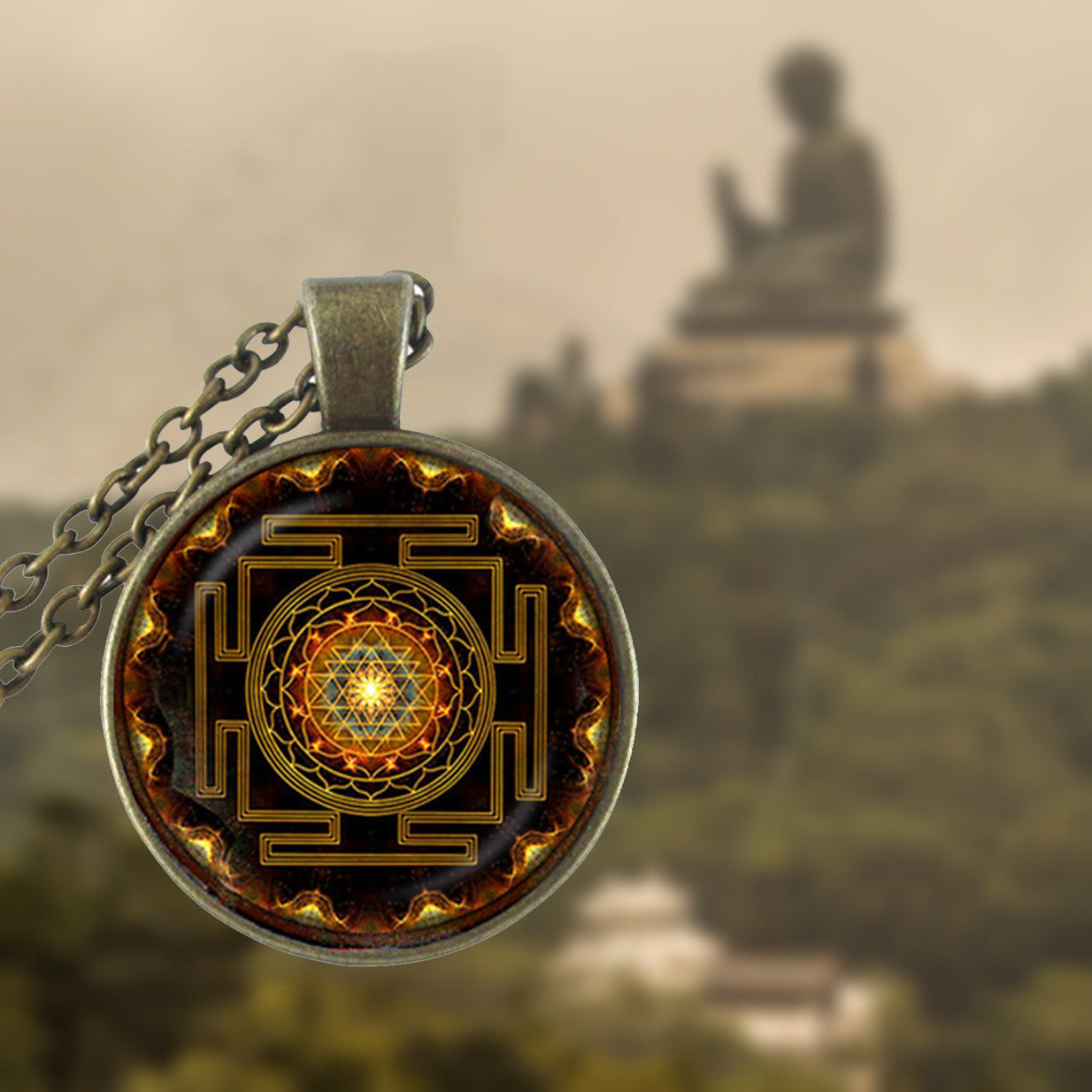Heilige Sri Yantra Halskette - Jetzt 1+1 Gratis - SpiritOfHakunaMatata